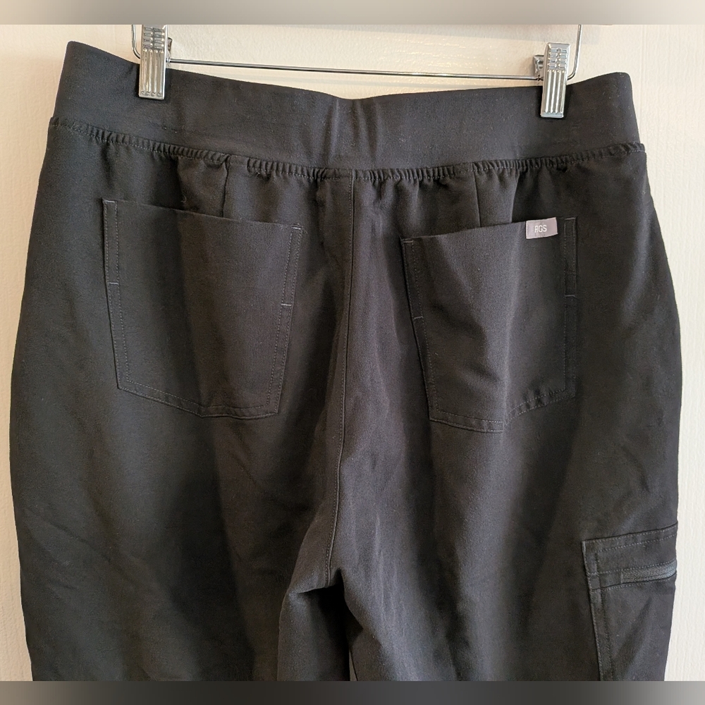FIGS Zamora Jogger Scrub Pants Black Women's Size L Nurse CNA Medical Uniform - Picture 8 of 12